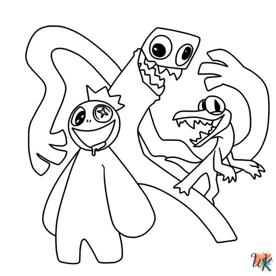 grinch Rainbow Friends coloring pages