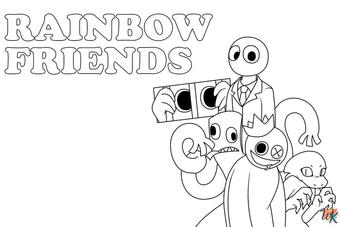 free Rainbow Friends coloring pages printable
