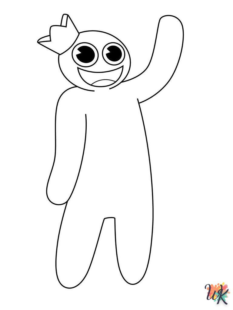 fun Rainbow Friends coloring pages