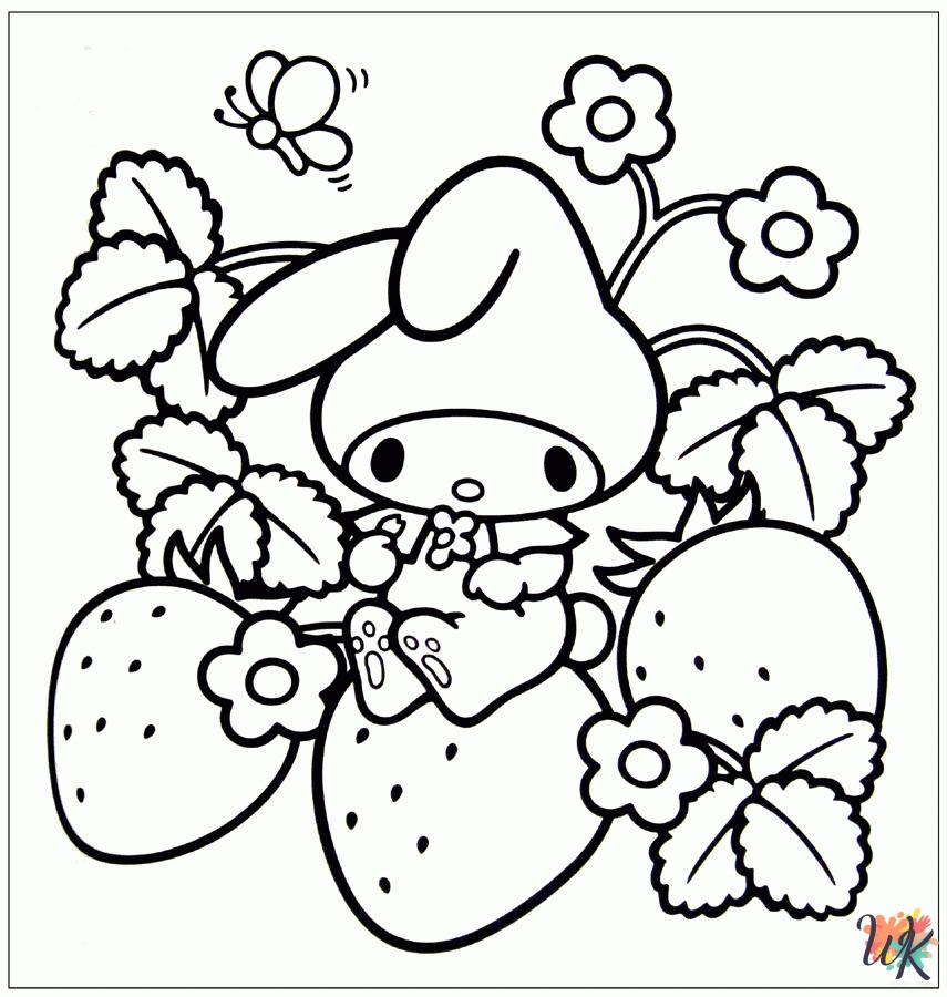 easy cute Sanrio coloring pages