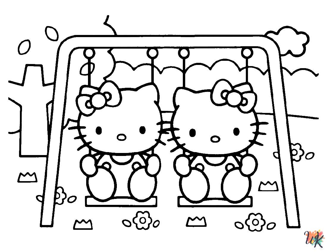 hard Hello Kitty coloring pages