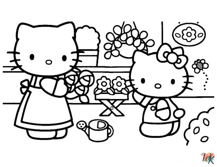 free printable Hello Kitty coloring pages