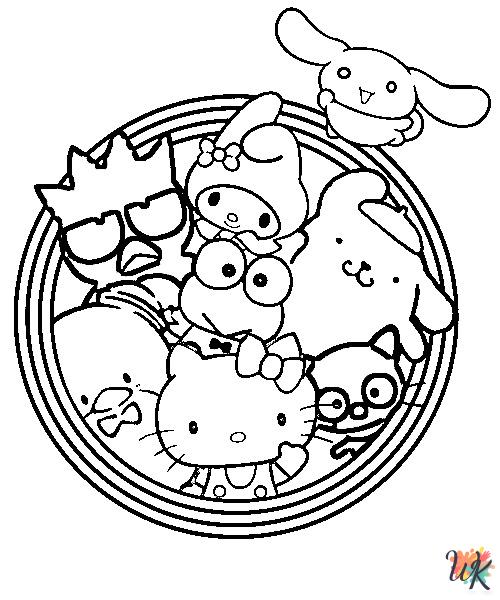 Sanrio ornaments coloring pages