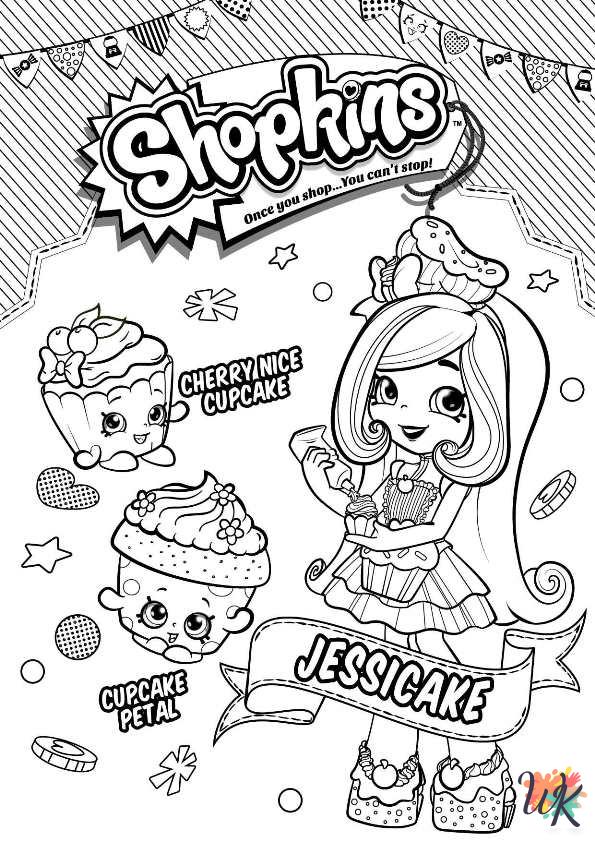 Shopkins cards coloring pages