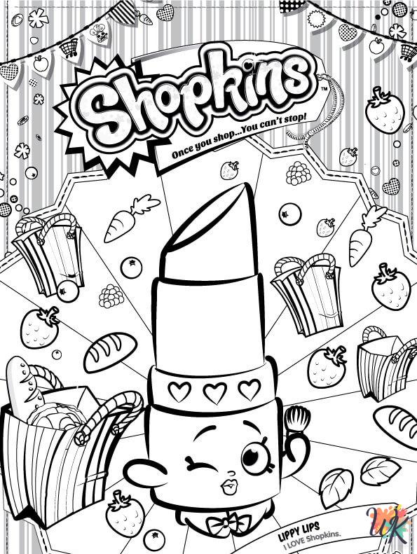old-fashioned Shopkins coloring pages