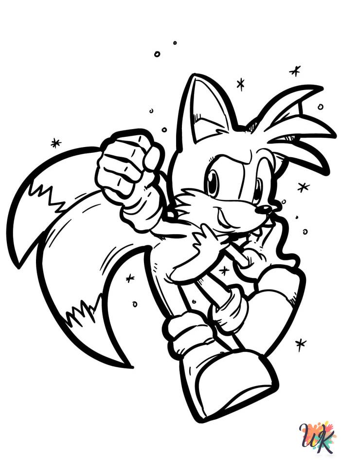 merry Sonic coloring pages