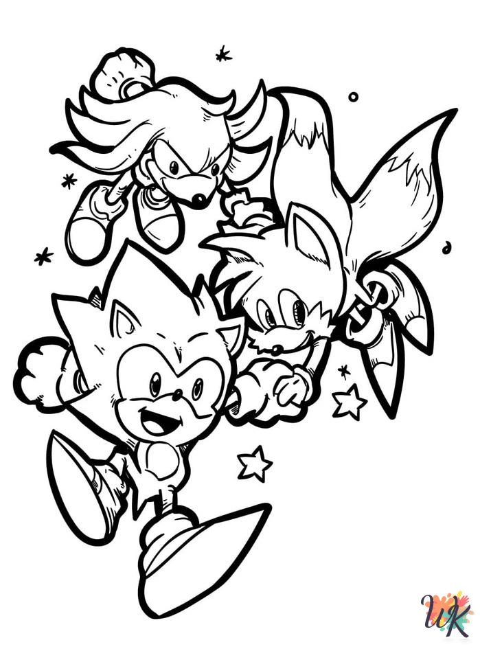 Sonic coloring pages for preschoolers