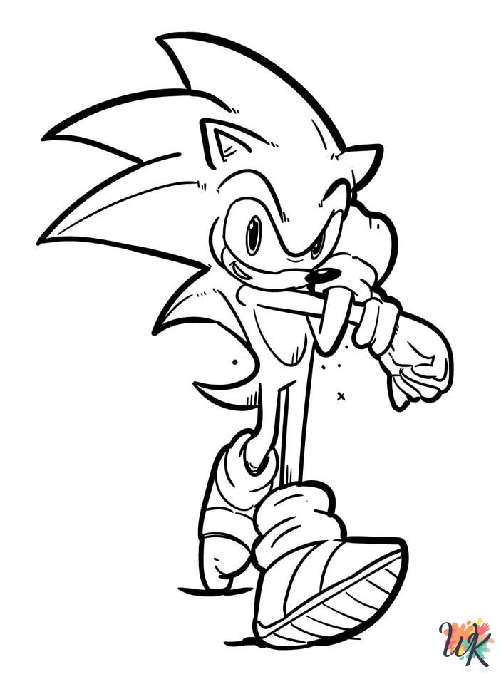 Sonic coloring book pages