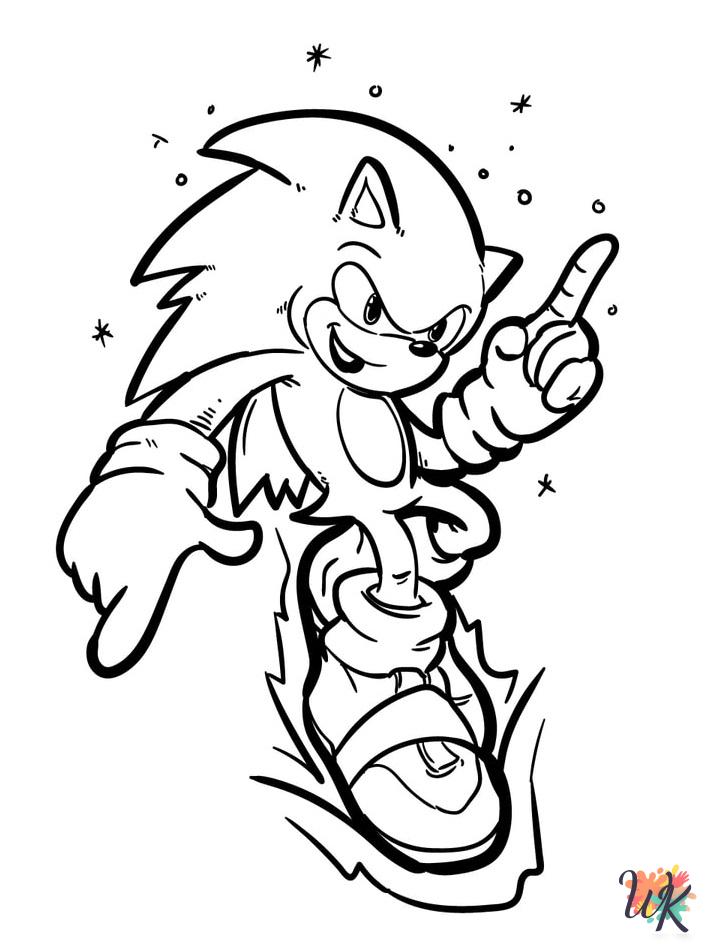 free Sonic coloring pages for adults 1