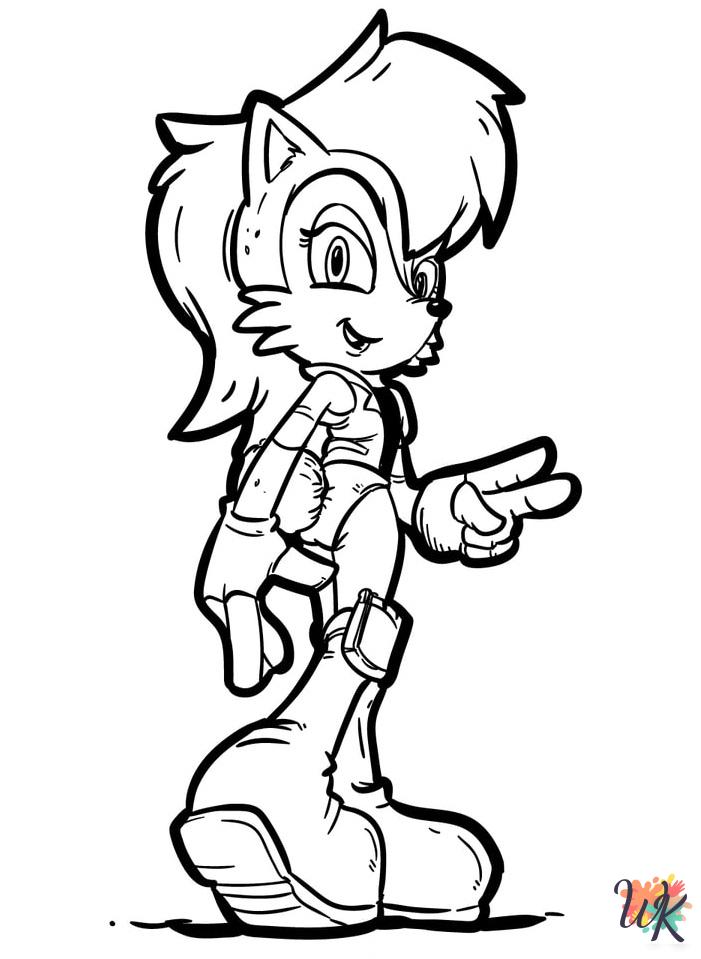 cute coloring pages Sonic