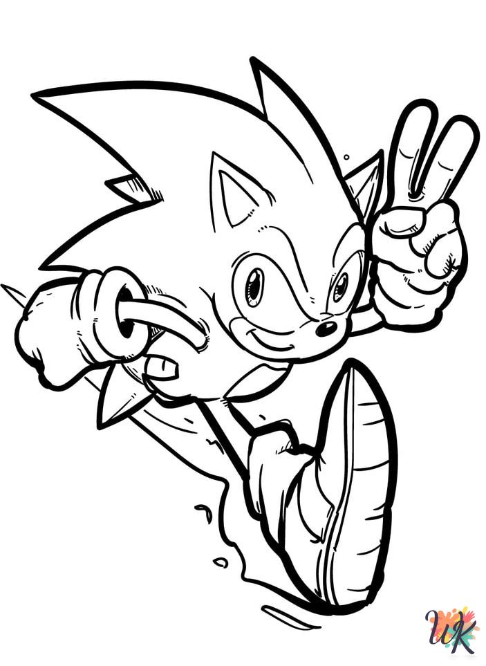 free Sonic printable coloring pages
