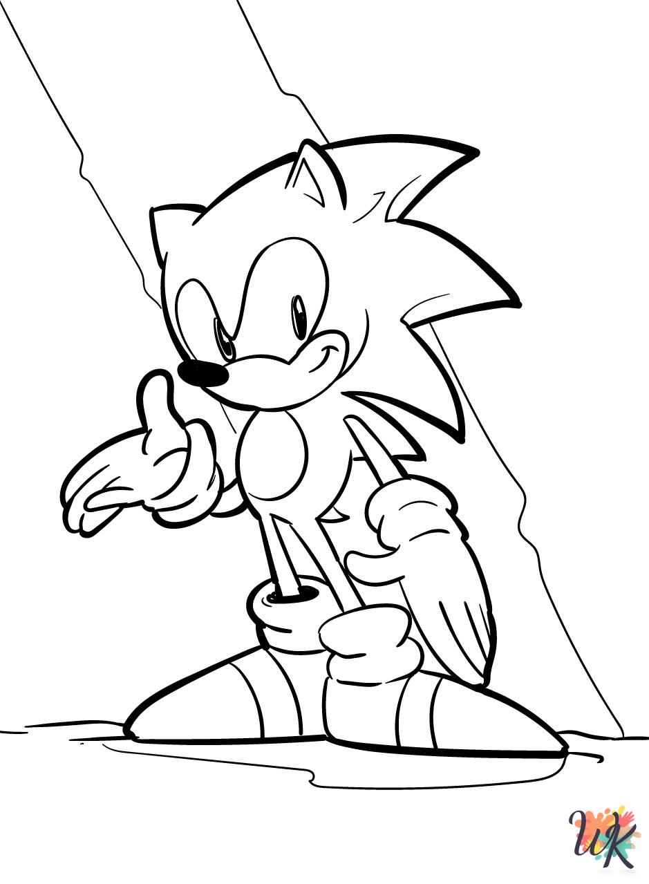 coloring pages for kids Sonic