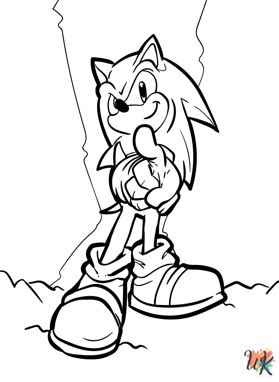 Sonic coloring pages free