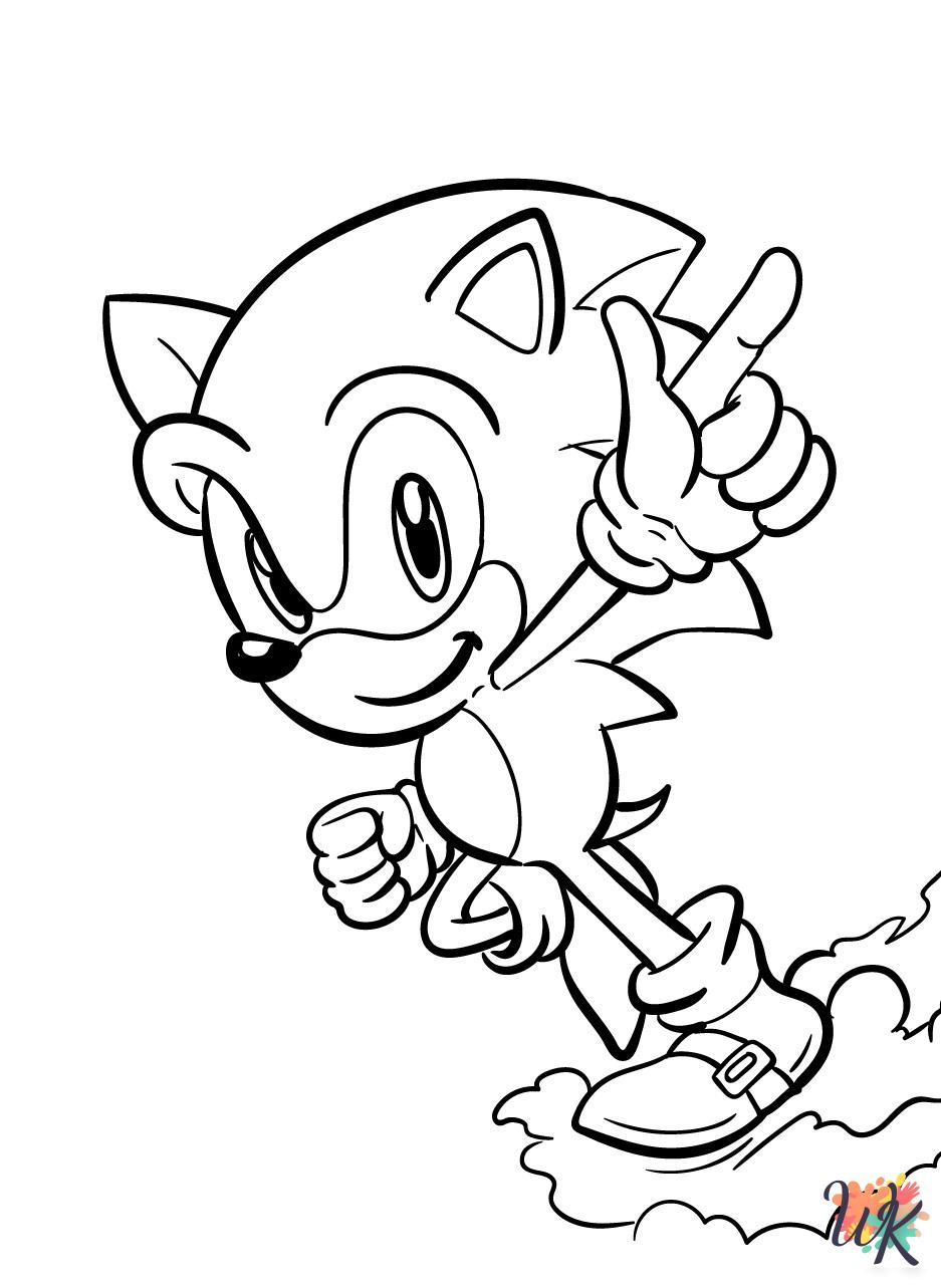 free Sonic coloring pages for kids