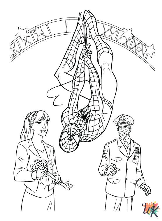 old-fashioned Spiderman coloring pages