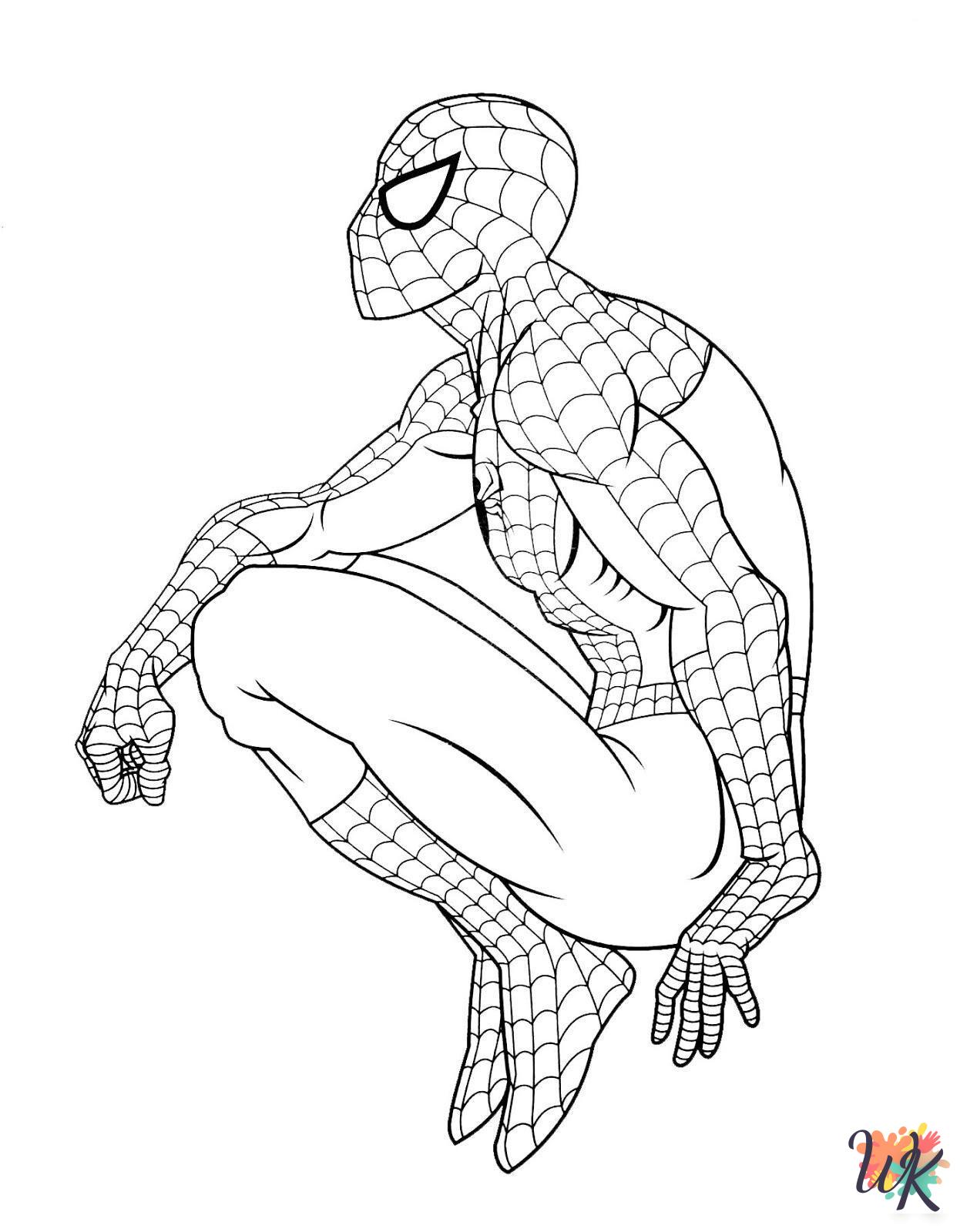 detailed Spiderman coloring pages