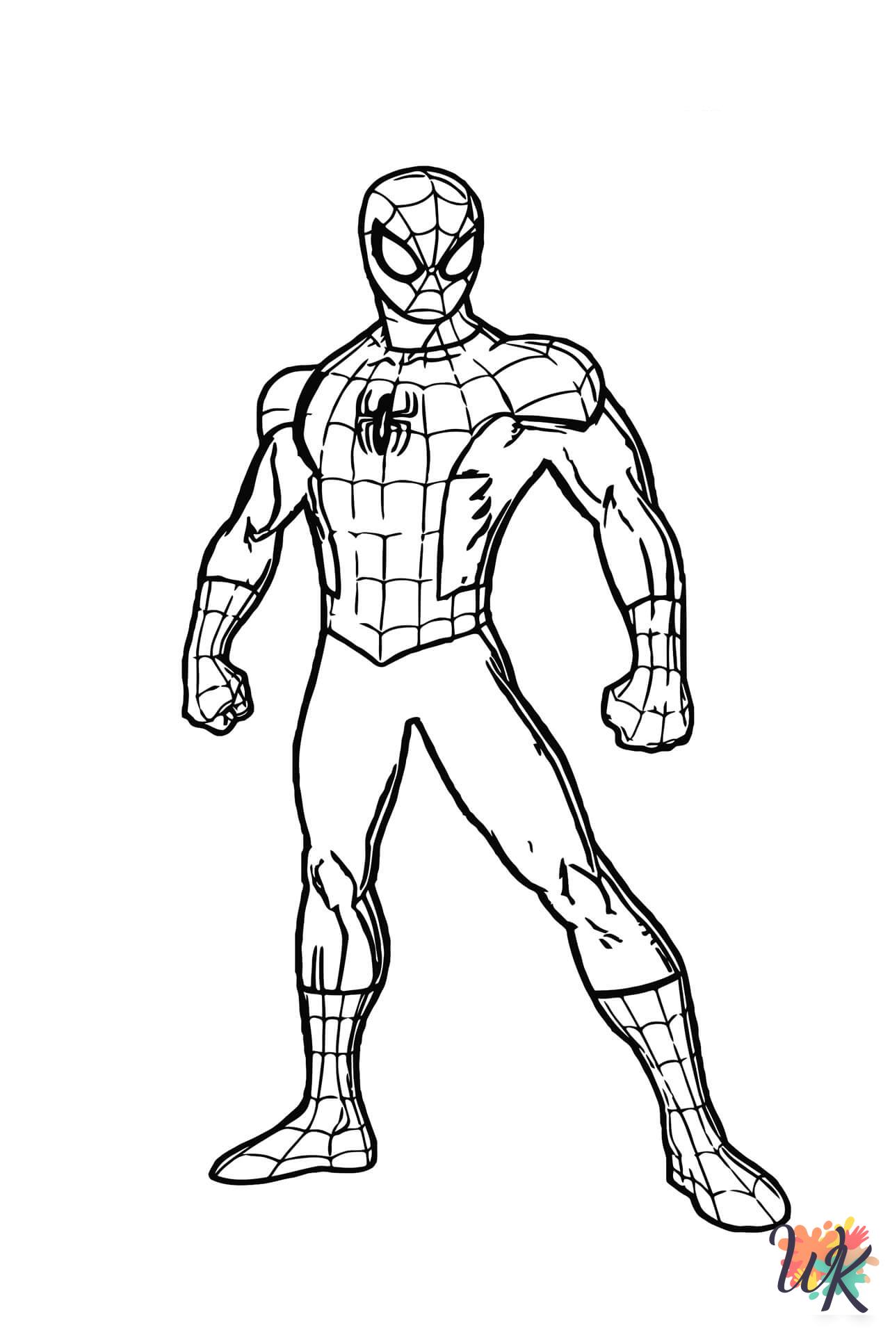free Spiderman tree coloring pages