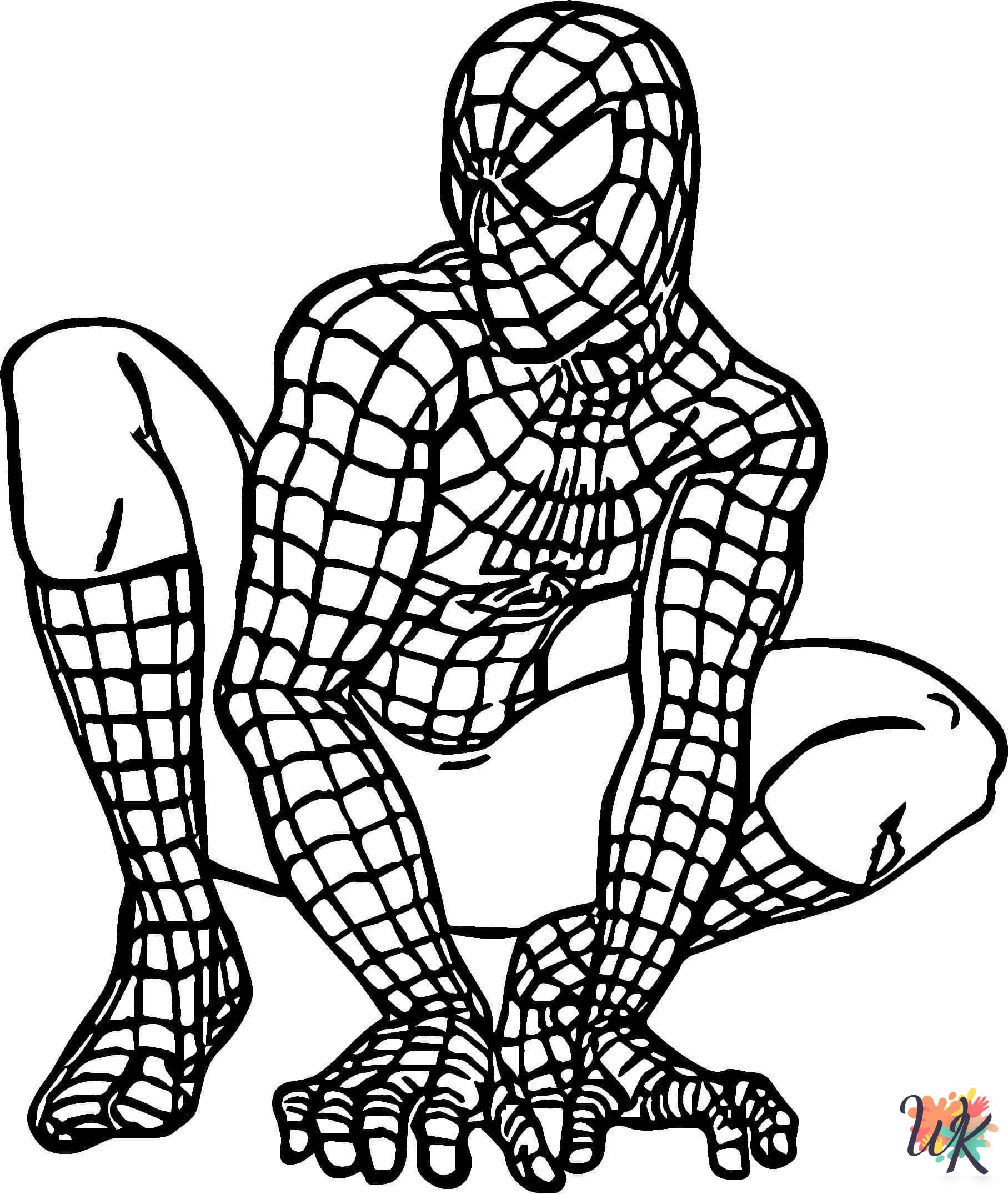 free adult Spiderman coloring pages