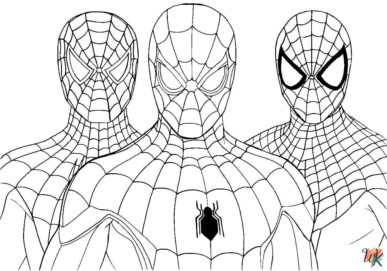 detailed Spiderman coloring pages