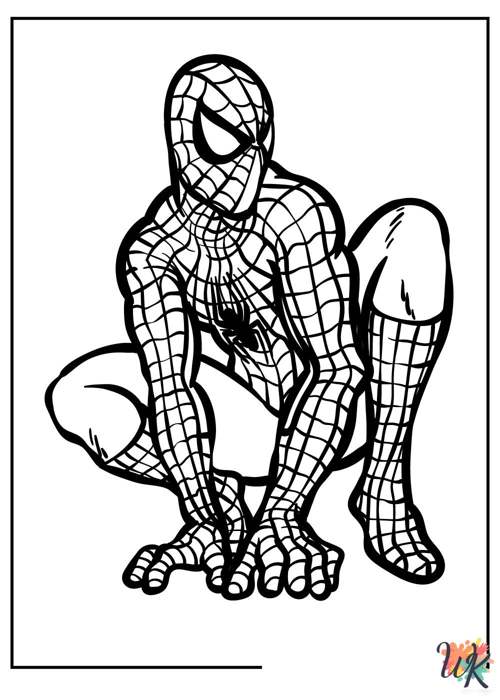 free Spiderman coloring pages for adults