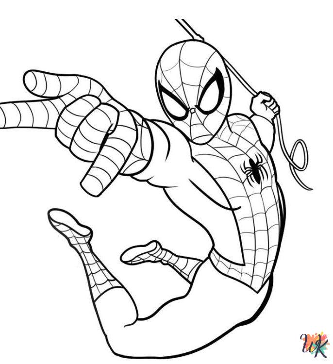 Spiderman themed coloring pages