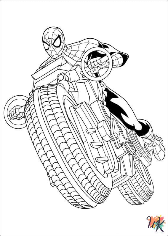 vintage Spiderman coloring pages