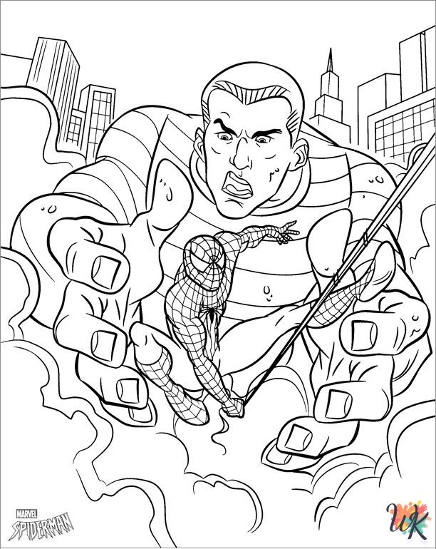Spiderman adult coloring pages