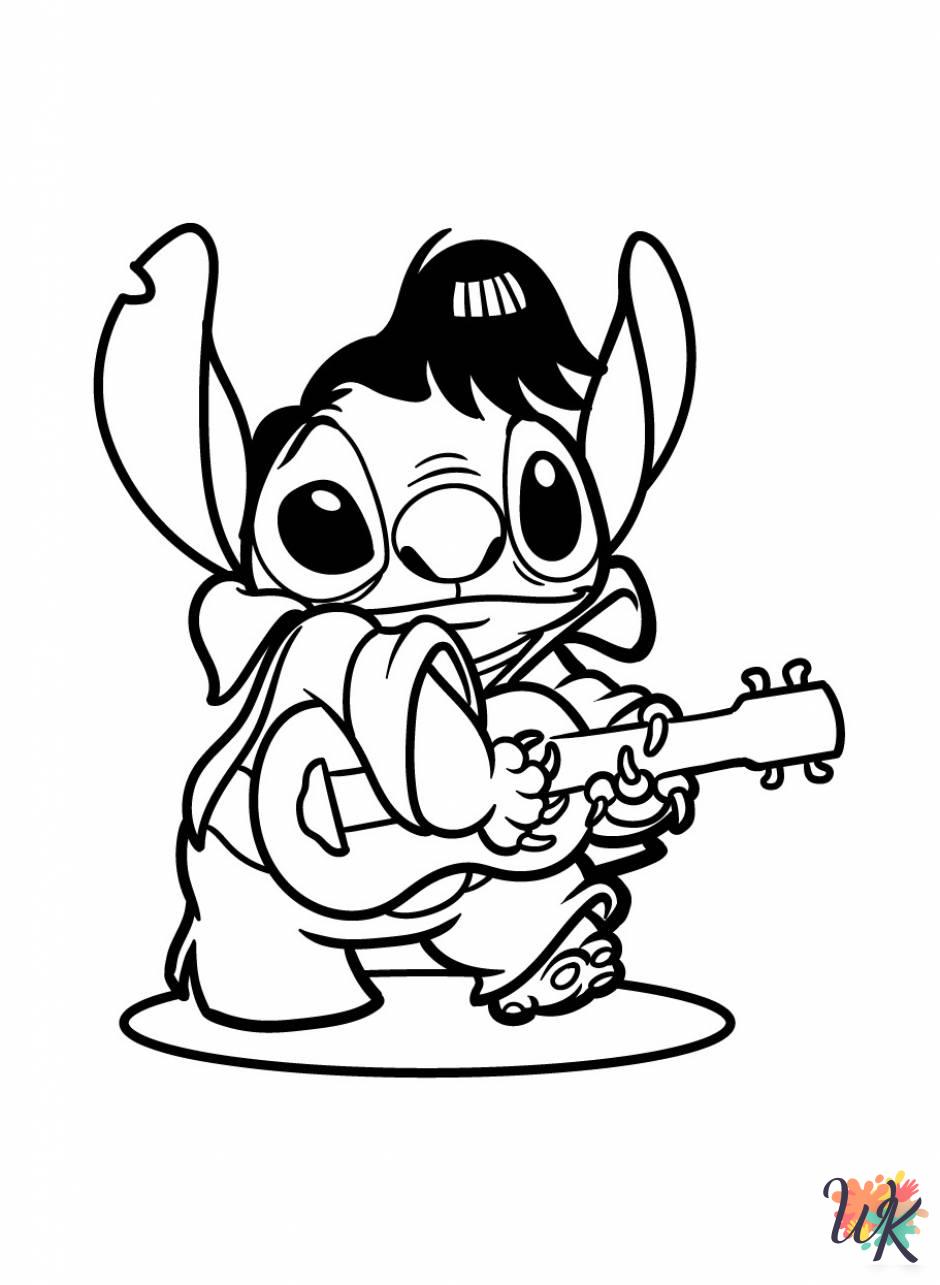 Stitch coloring pages free