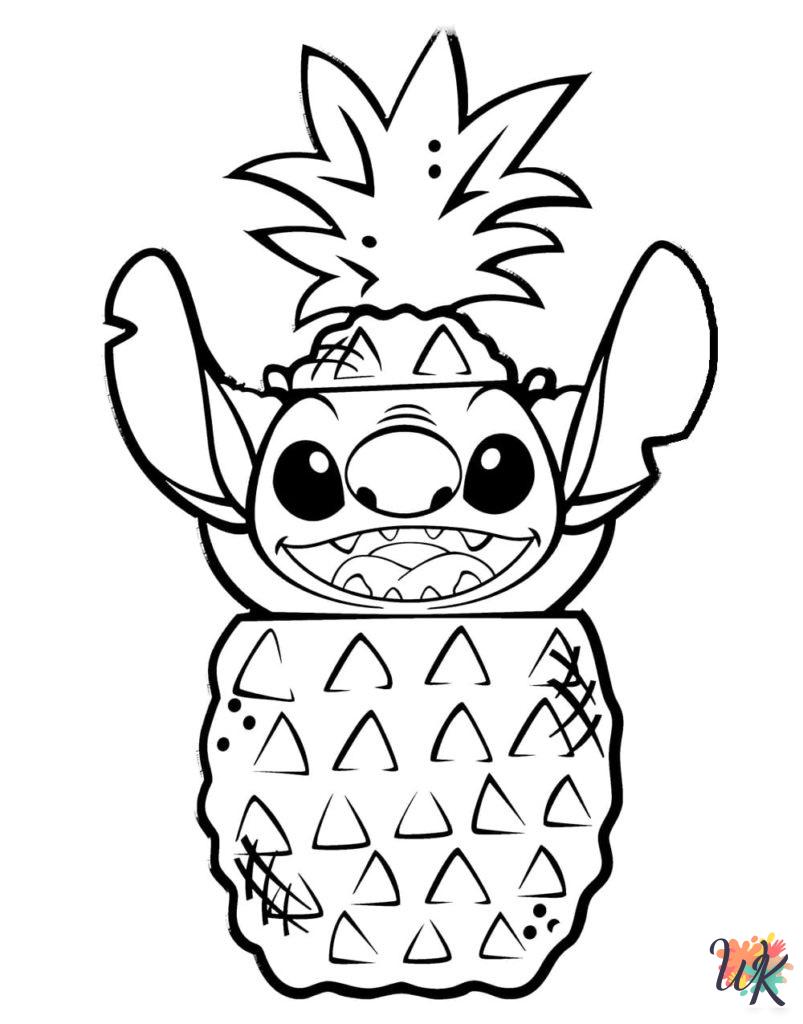 Stitch cards coloring pages