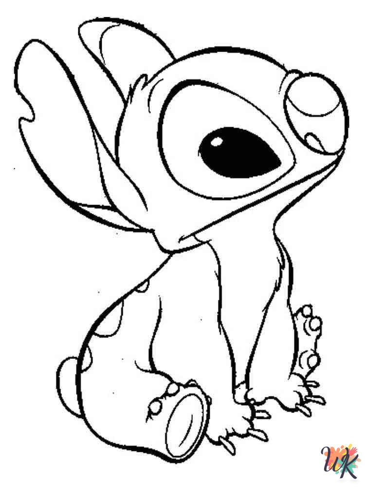 Stitch themed coloring pages