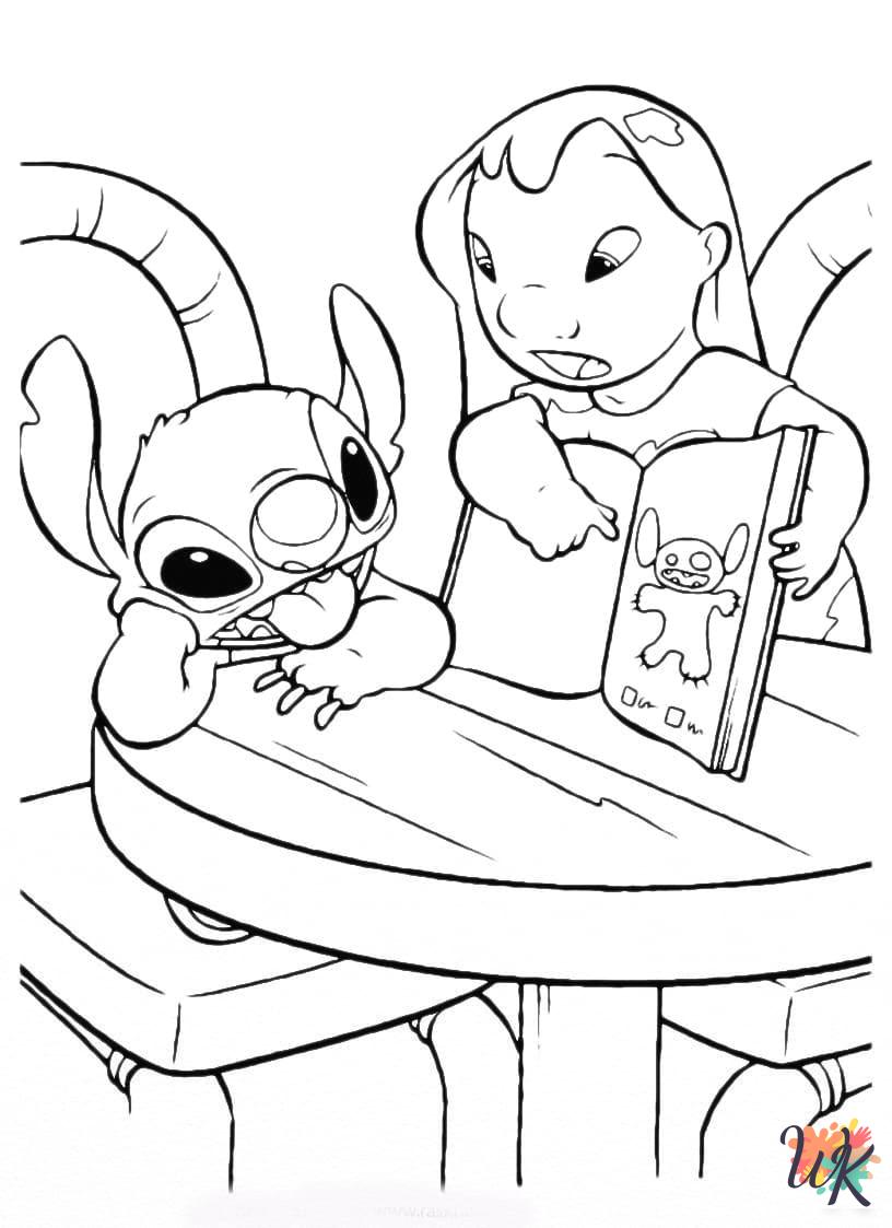 Stitch ornaments coloring pages