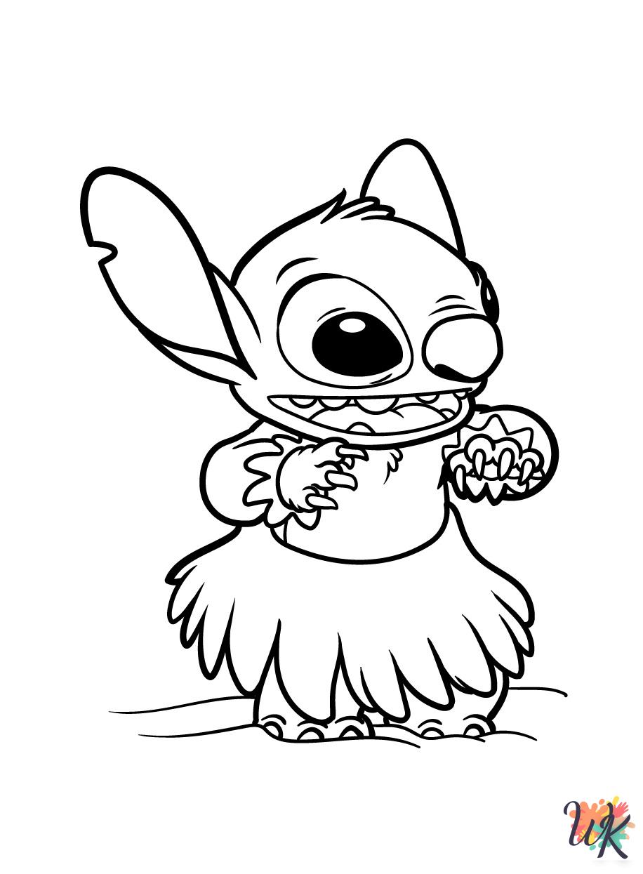 detailed Stitch coloring pages