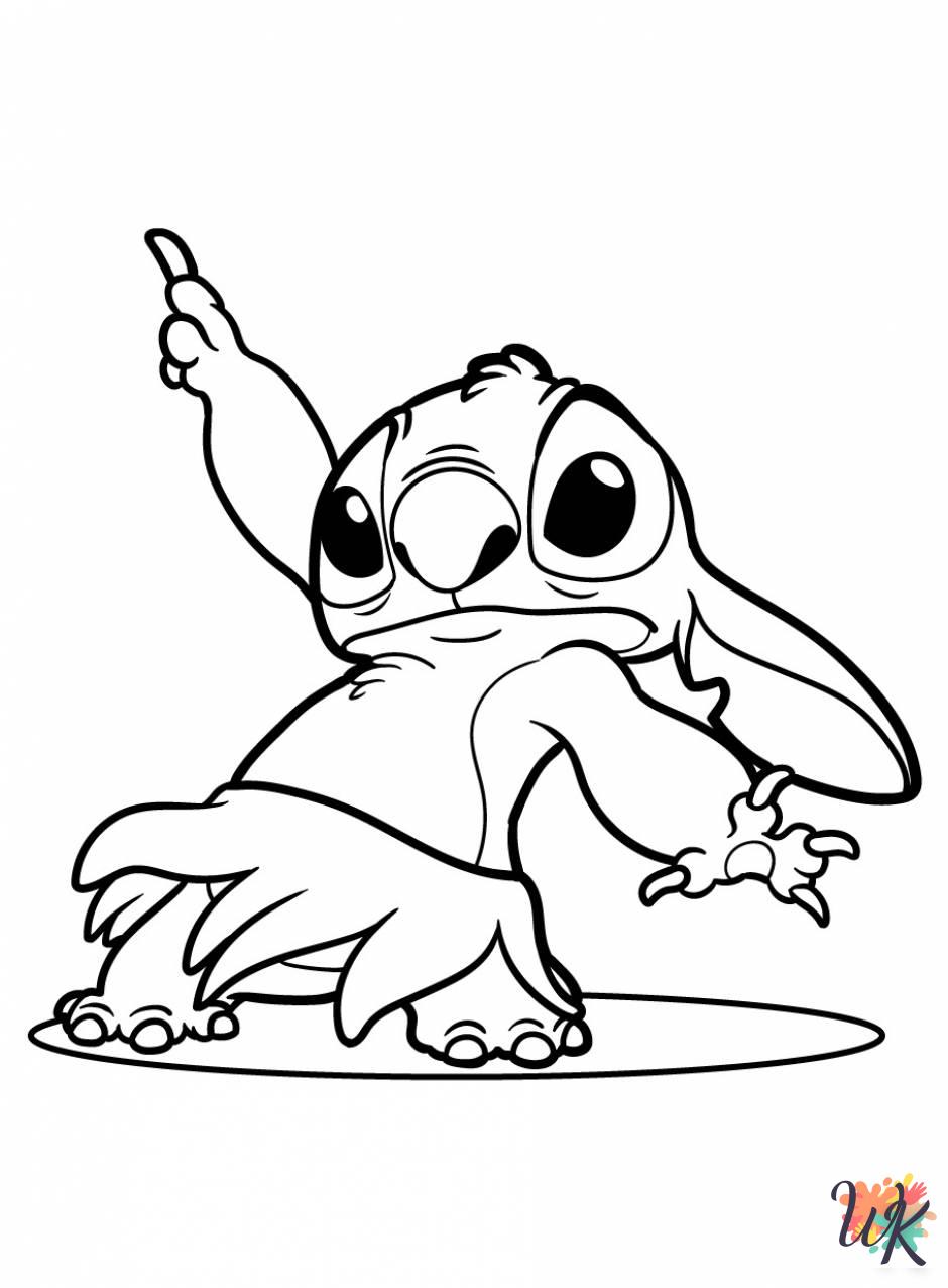Stitch coloring pages printable free
