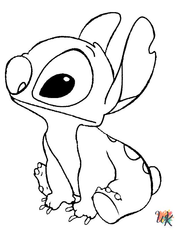 grinch cute Stitch coloring pages