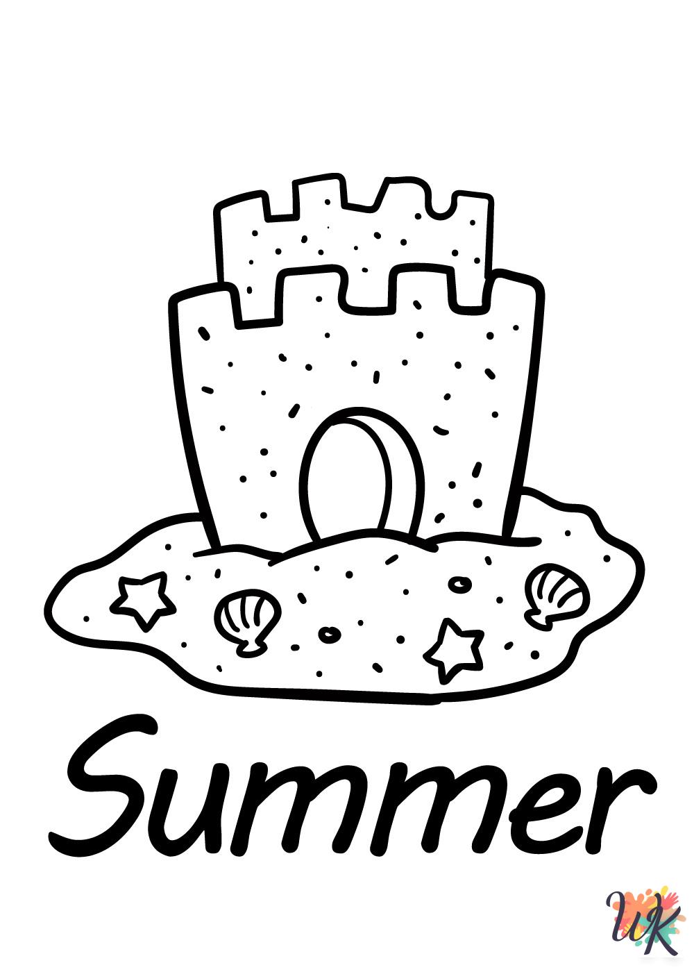 Summer coloring pages free