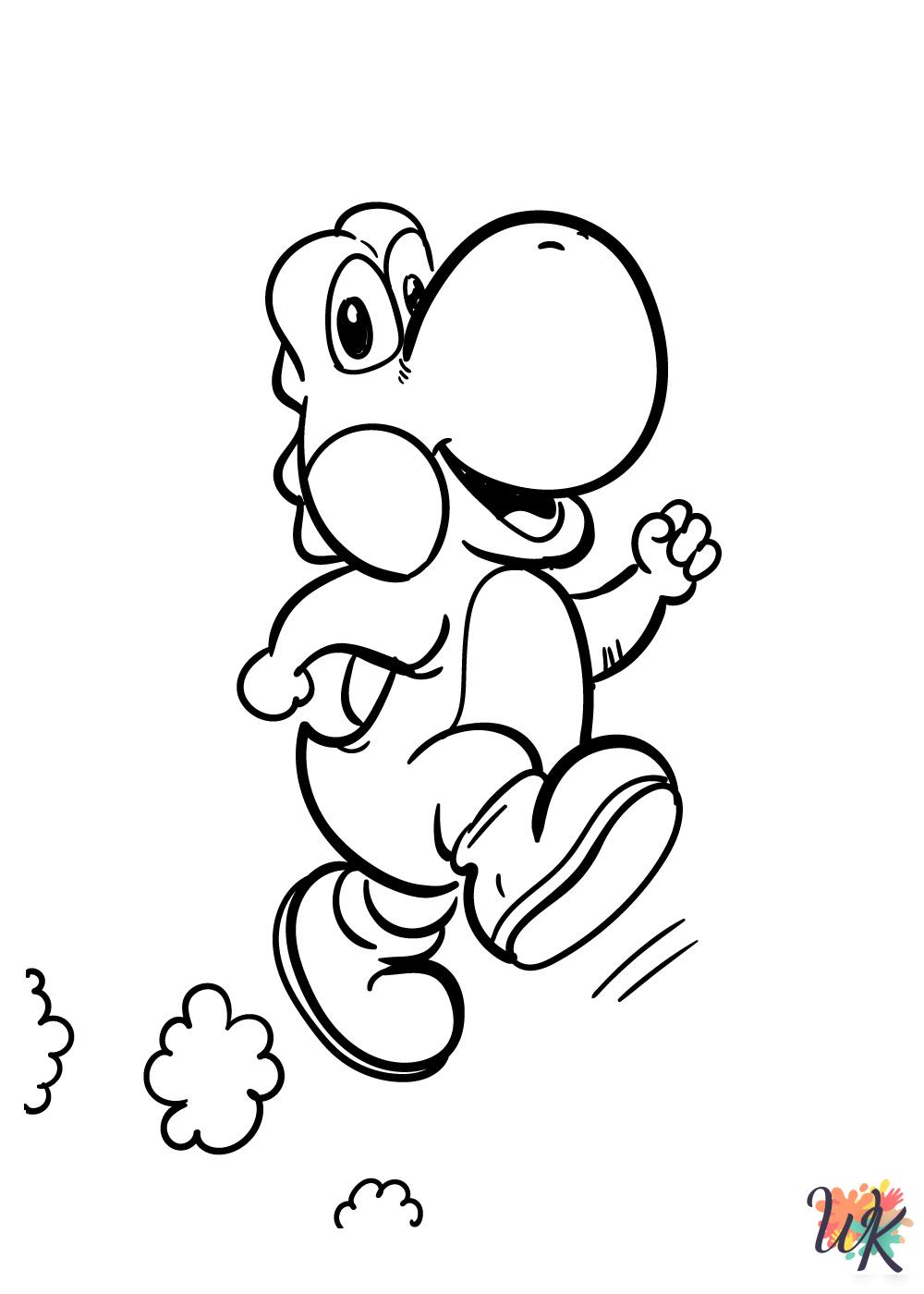 old-fashioned Super Mario Bros coloring pages