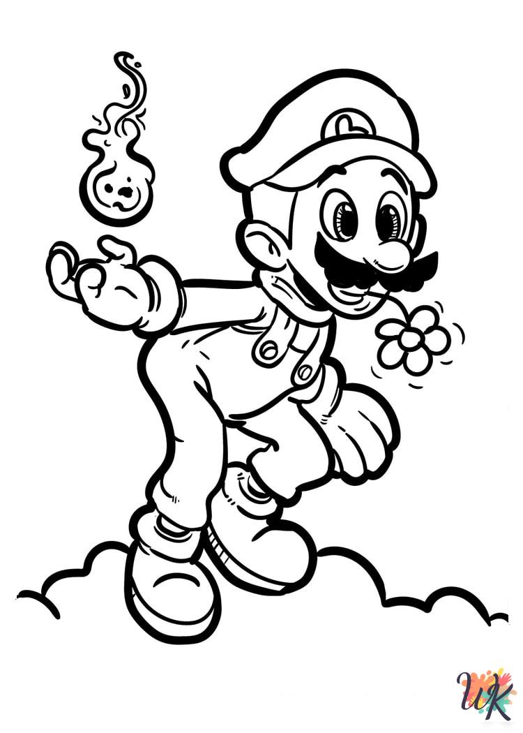 free Super Mario Bros tree coloring pages