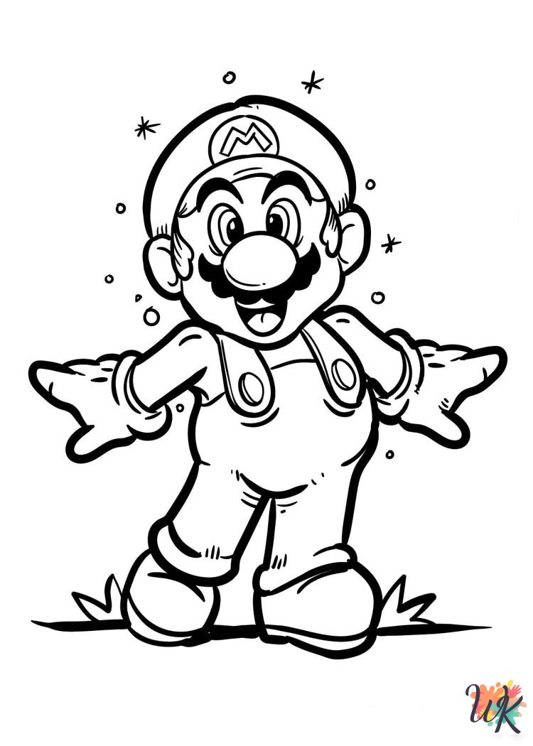 free Super Mario Bros printable coloring pages
