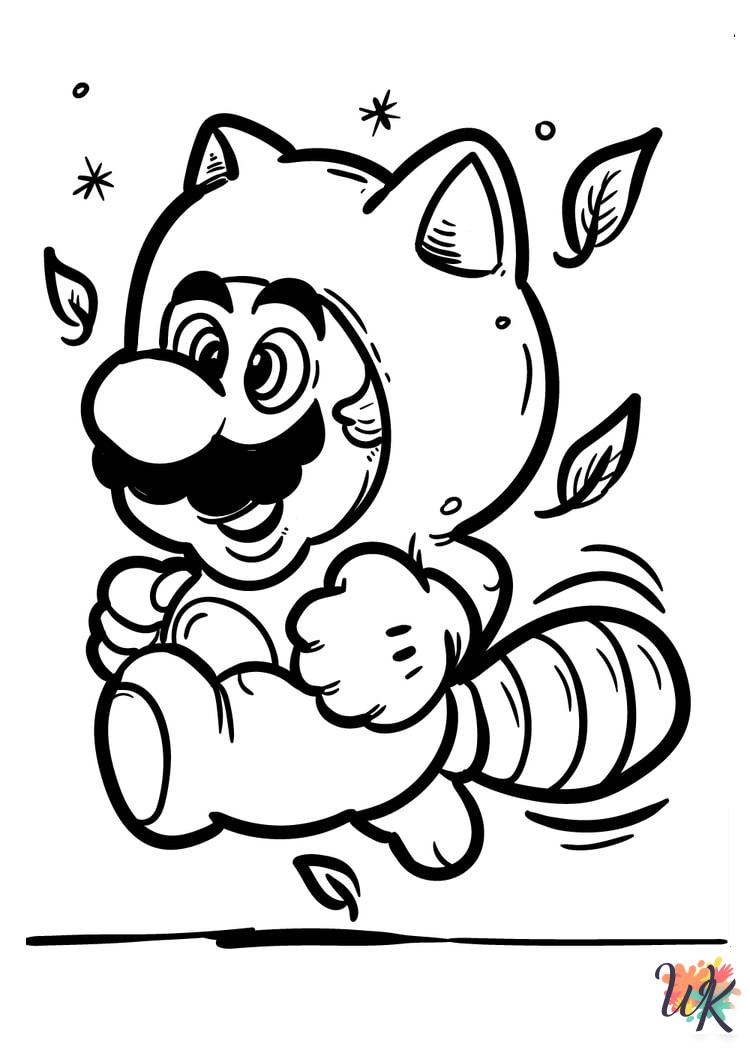 Super Mario Bros coloring pages for adults pdf