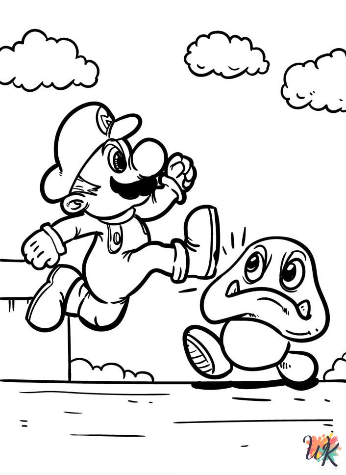 printable coloring pages Super Mario Bros