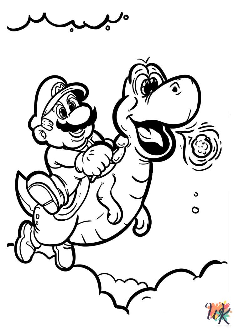 free printable Super Mario Bros coloring pages for adults