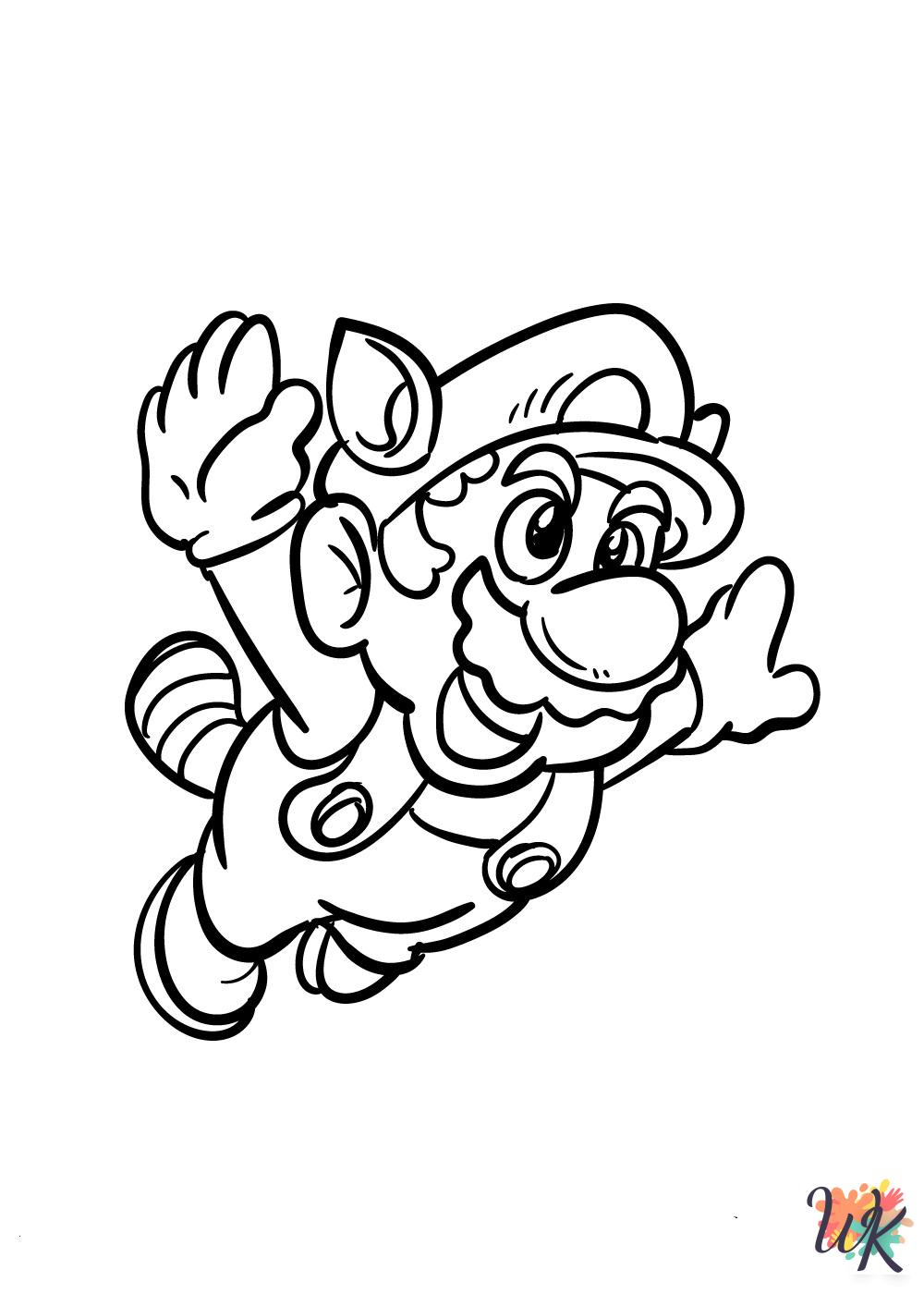 Super Mario Bros coloring pages for adults