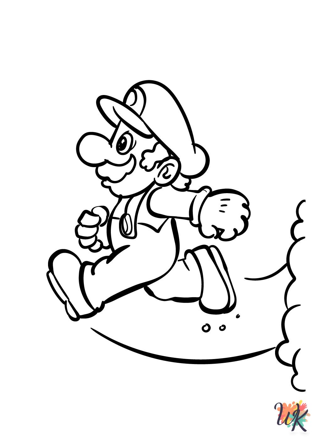 free Super Mario Bros coloring pages for kids