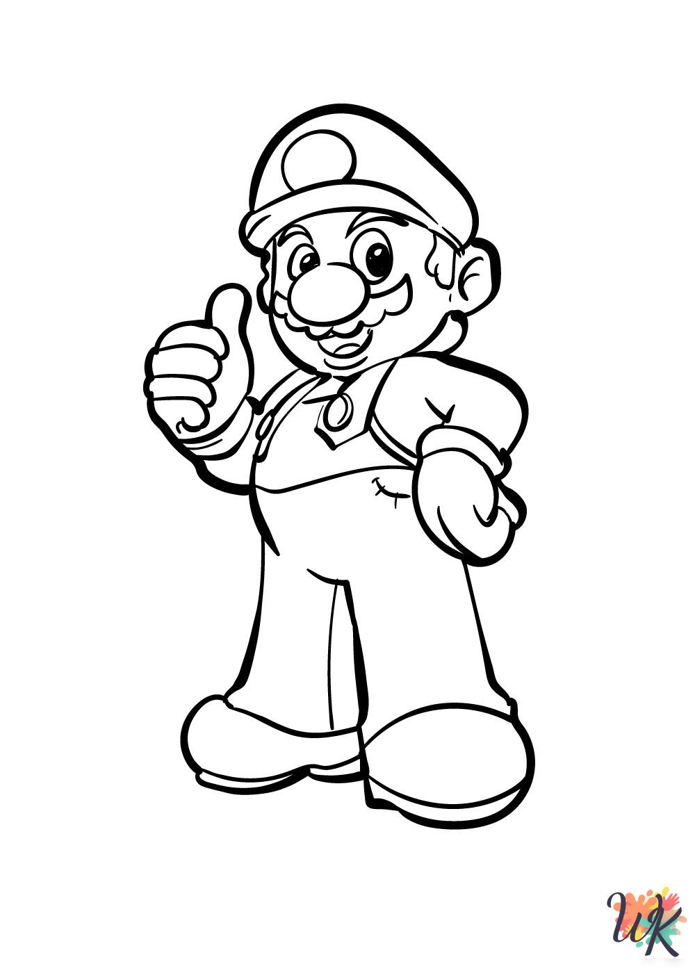 free Super Mario Bros coloring pages