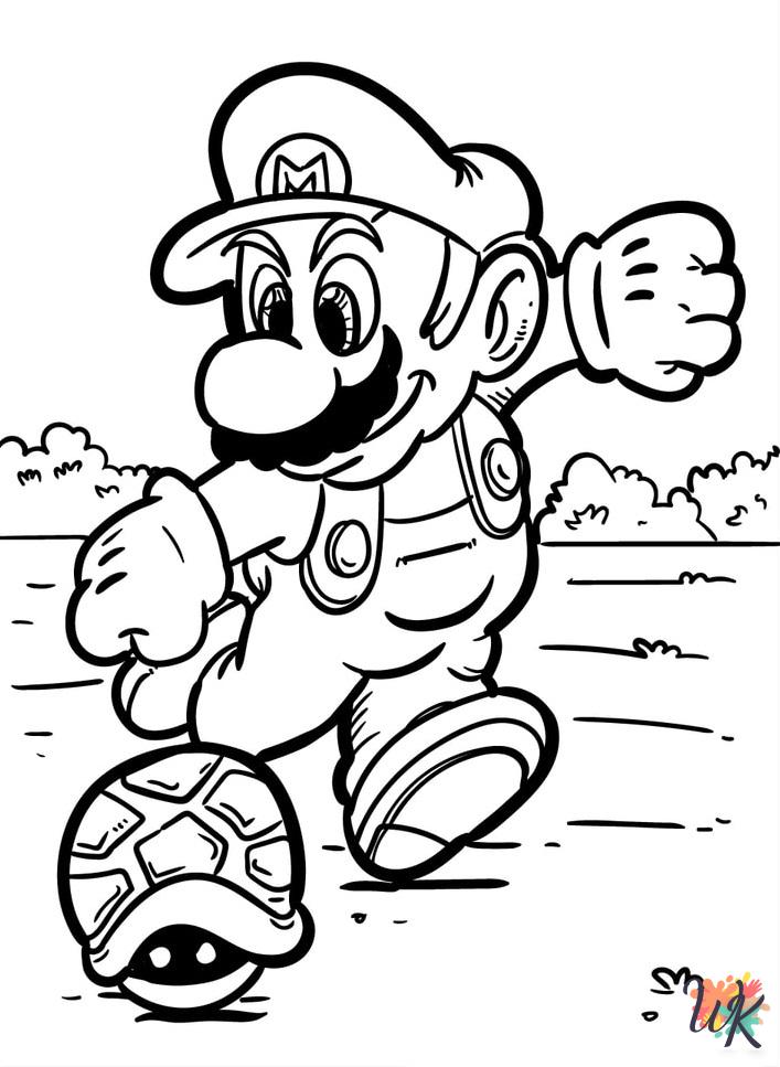 detailed Super Mario Bros coloring pages for adults