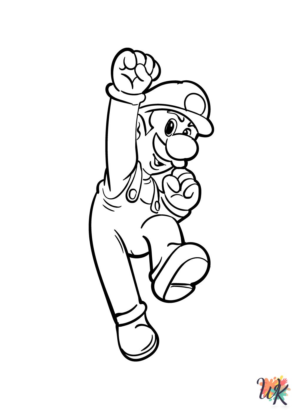 easy Super Mario Bros coloring pages