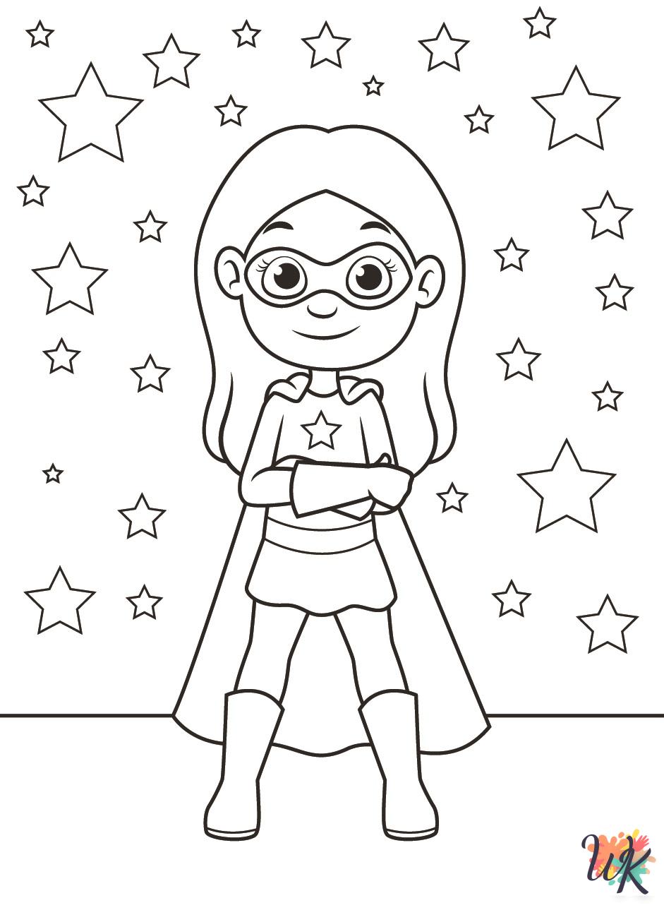kids Superhero coloring pages