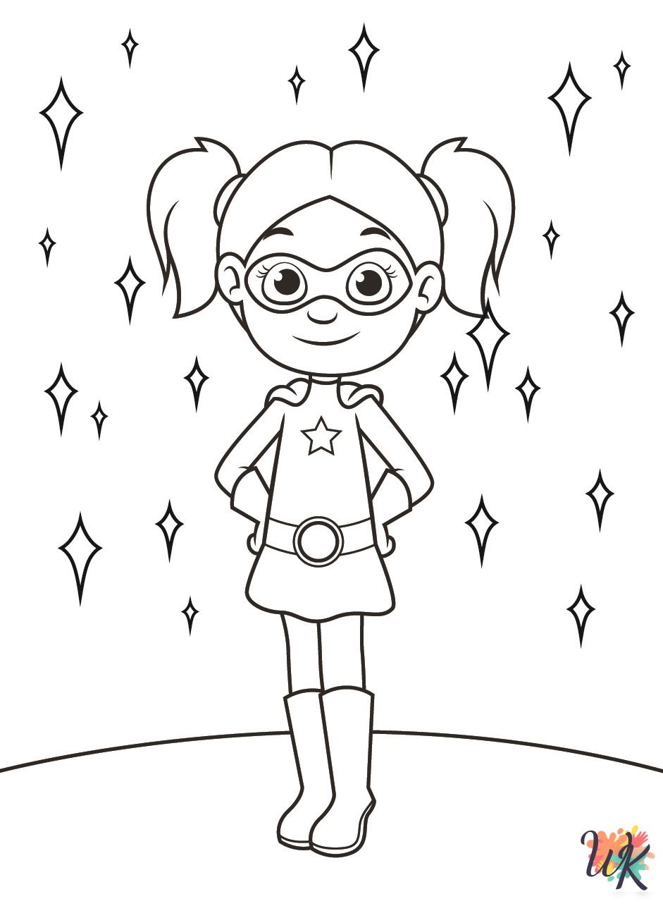 Superhero coloring pages free