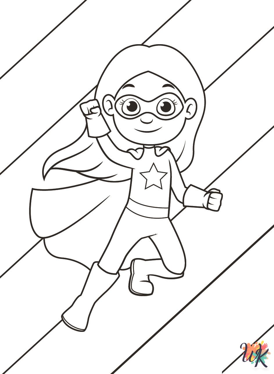 free Superhero coloring pages for adults