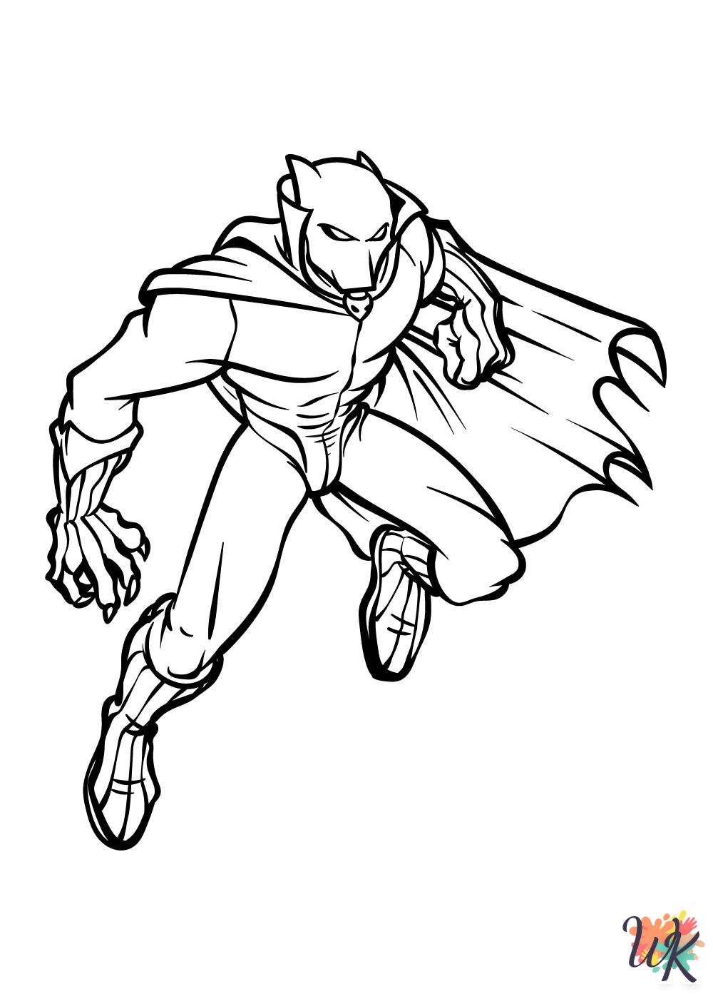 printable Superhero coloring pages for adults